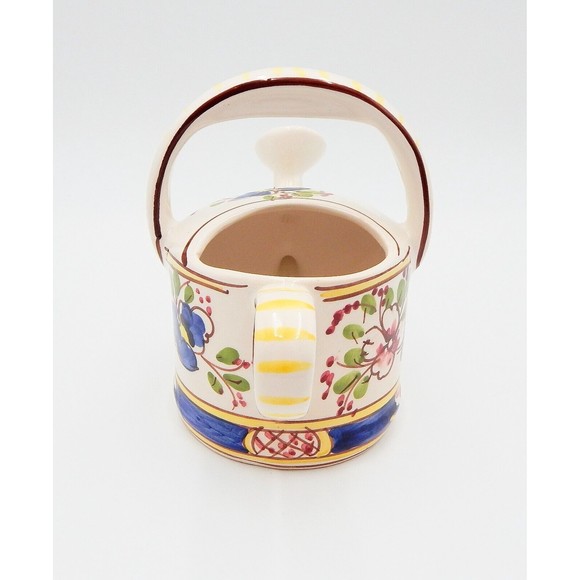 Andrea By Sadek Jay Willfred Porcelain Watering Can Hand Painted Portugal - Picture 5 of 11